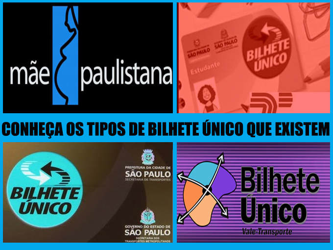 Conheça os outros tipos de recarga de bilhete único Recarga de bilhete único de diferentes tipos