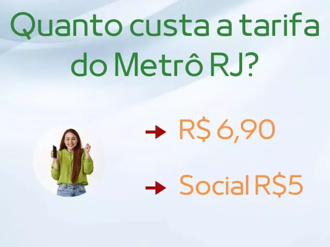 Qual o valor da tarifa metrô RJ?