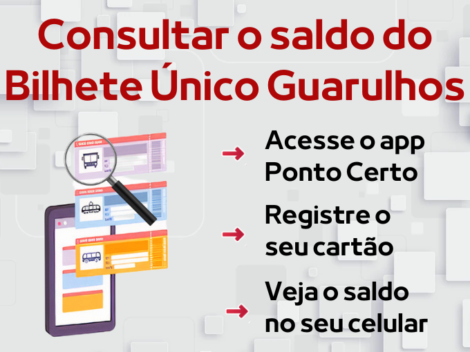 como consultar o saldo do bilhete unico Guarulhos