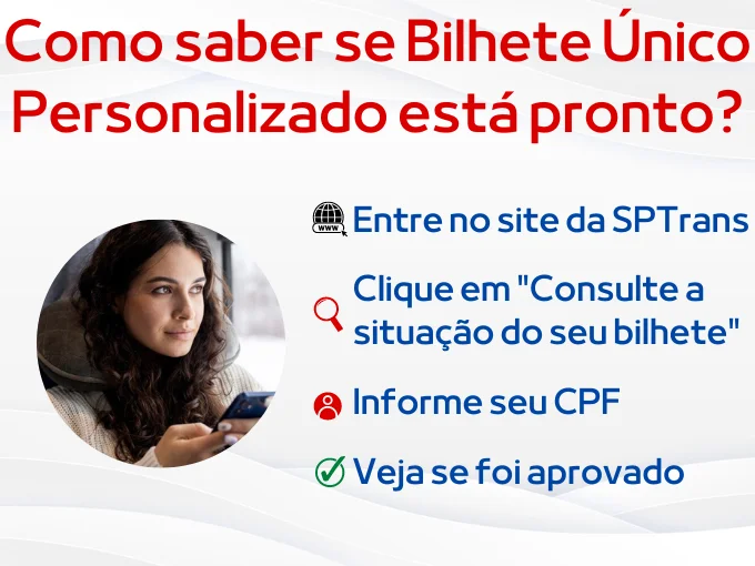 Como saber se meu Bilhete Único Personalizado está pronto?