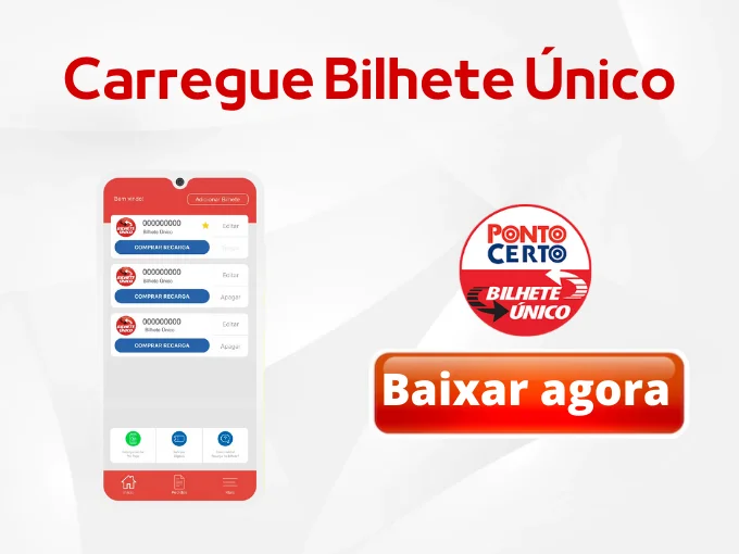 Carregar Bilhete Único com Ponto Certo